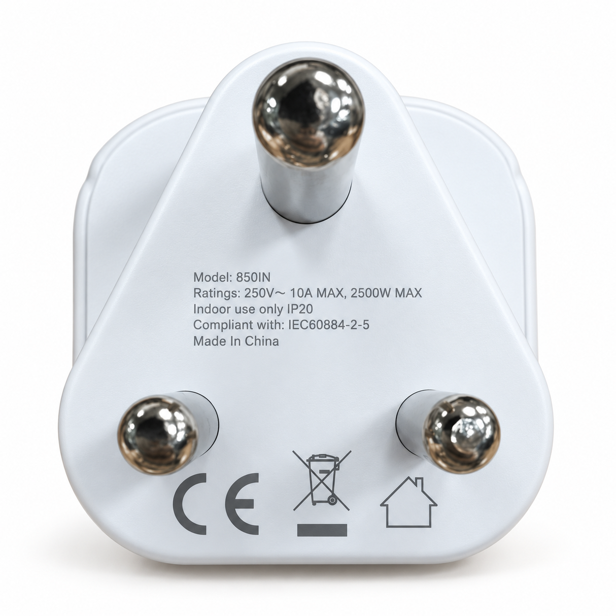 Elektrik Schuko-to-India Plug Adapter