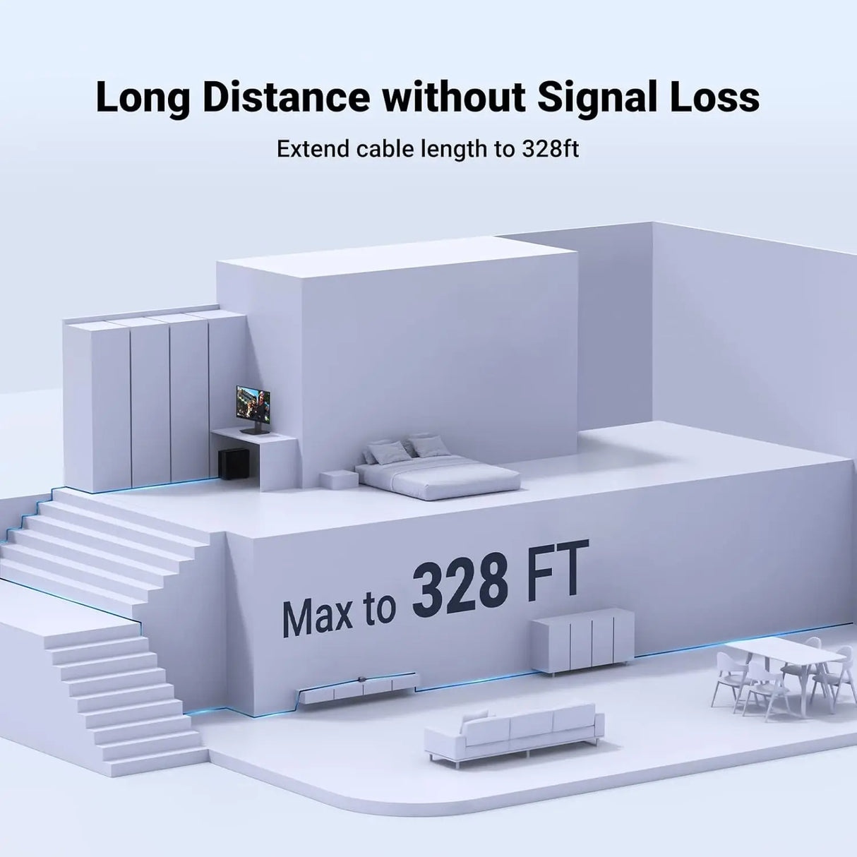 UGREEN Ethernet Extender 10Gbps Coupler Cat8 Cat7 Cat6 Cat5 Cable 328ft Long Distance Aluminum Alloy Shell Space Grey (15117) Ugreen India