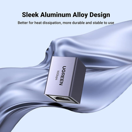 UGREEN Ethernet Extender 10Gbps Coupler Cat8 Cat7 Cat6 Cat5 Cable 328ft Long Distance Aluminum Alloy Shell Space Grey (15117) Ugreen India