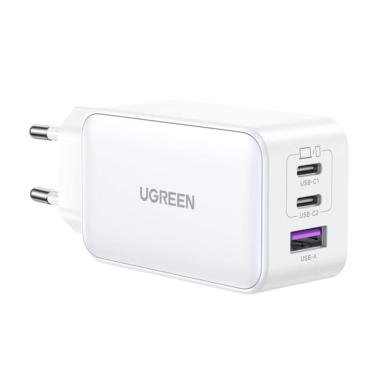 UGREEN Nexode 65W GaN Fast Charger 3-Port USB-C PD USB-A Wall Charger PPS MacBook iPad iPhone 15/14 Galaxy S24 White (15334) Ugreen