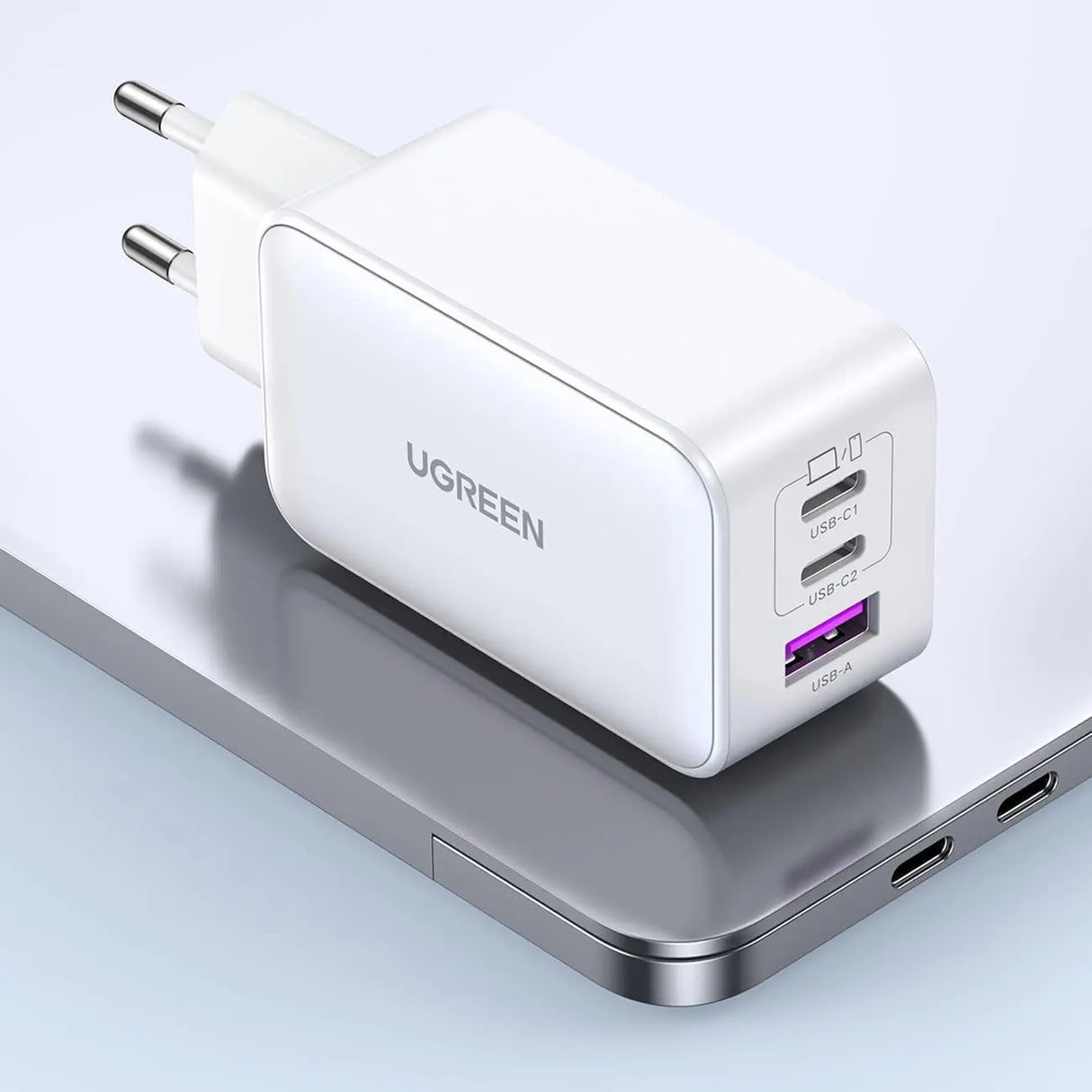 UGREEN Nexode 65W GaN Fast Charger 3-Port USB-C PD USB-A Wall Charger PPS MacBook iPad iPhone 15/14 Galaxy S24 White (15334) Ugreen