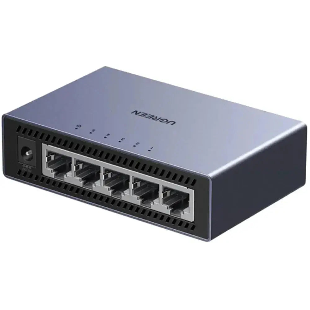 UGREEN 5-Port Gigabit Ethernet Switch Aluminum Desktop Network Hub 1000Mbps Auto-Negotiation LAN Plug Play Silent (15641) Ugreen