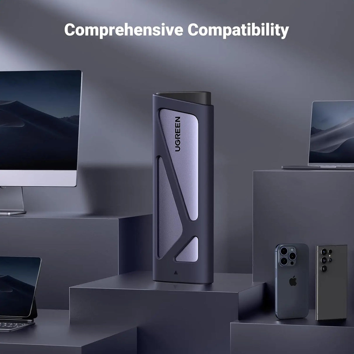 UGREEN M.2 NVMe SATA SSD Enclosure 10Gbps USB 3.2 Gen 2 M Key B Key External Case UASP Trim 2230 2242 2260 2280 (15813) Ugreen