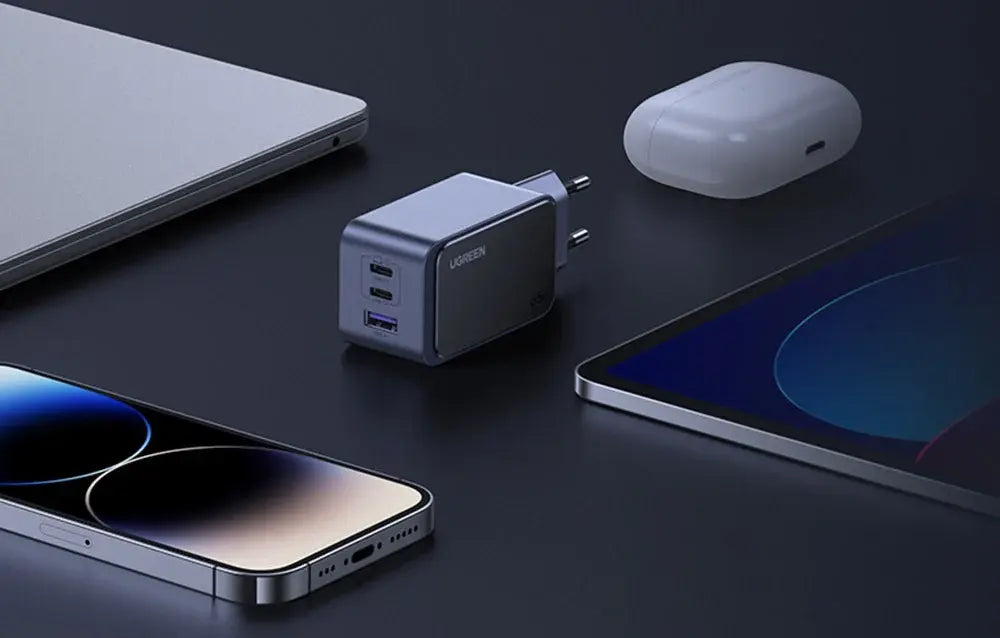 UGREEN Nexode S 65W GaN Fast Charger 3-Port USB-C Wall Charger 2 USB-C PD 1 USB-A MacBook iPhone 15 Galaxy iPad (35042) Ugreen