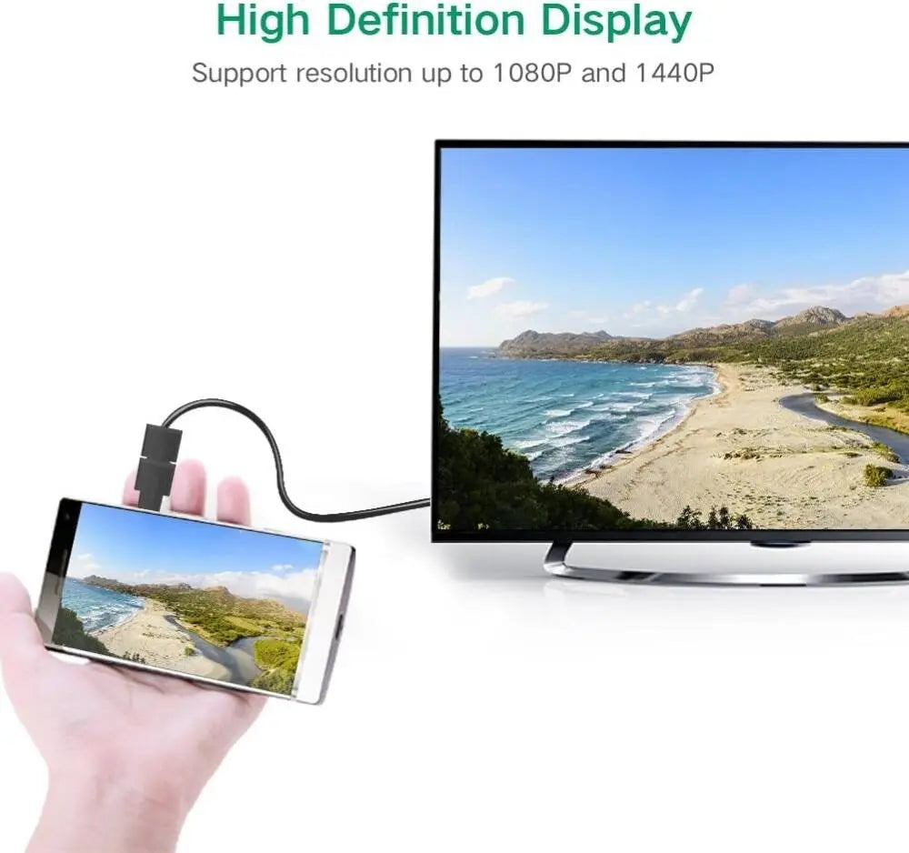 UGREEN Micro HDMI to HDMI Adapter Male to Female Converter Camera Tablet Graphics Card HDTV Projector Video 20106 Ugreen