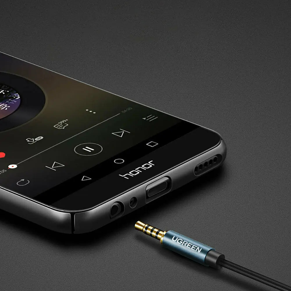 UGREEN 0.5M 3.5mm Audio Extension Cable Male to Female AUX Headphone Jack Extender Braided Car Laptop Smartphone 40672 Ugreen