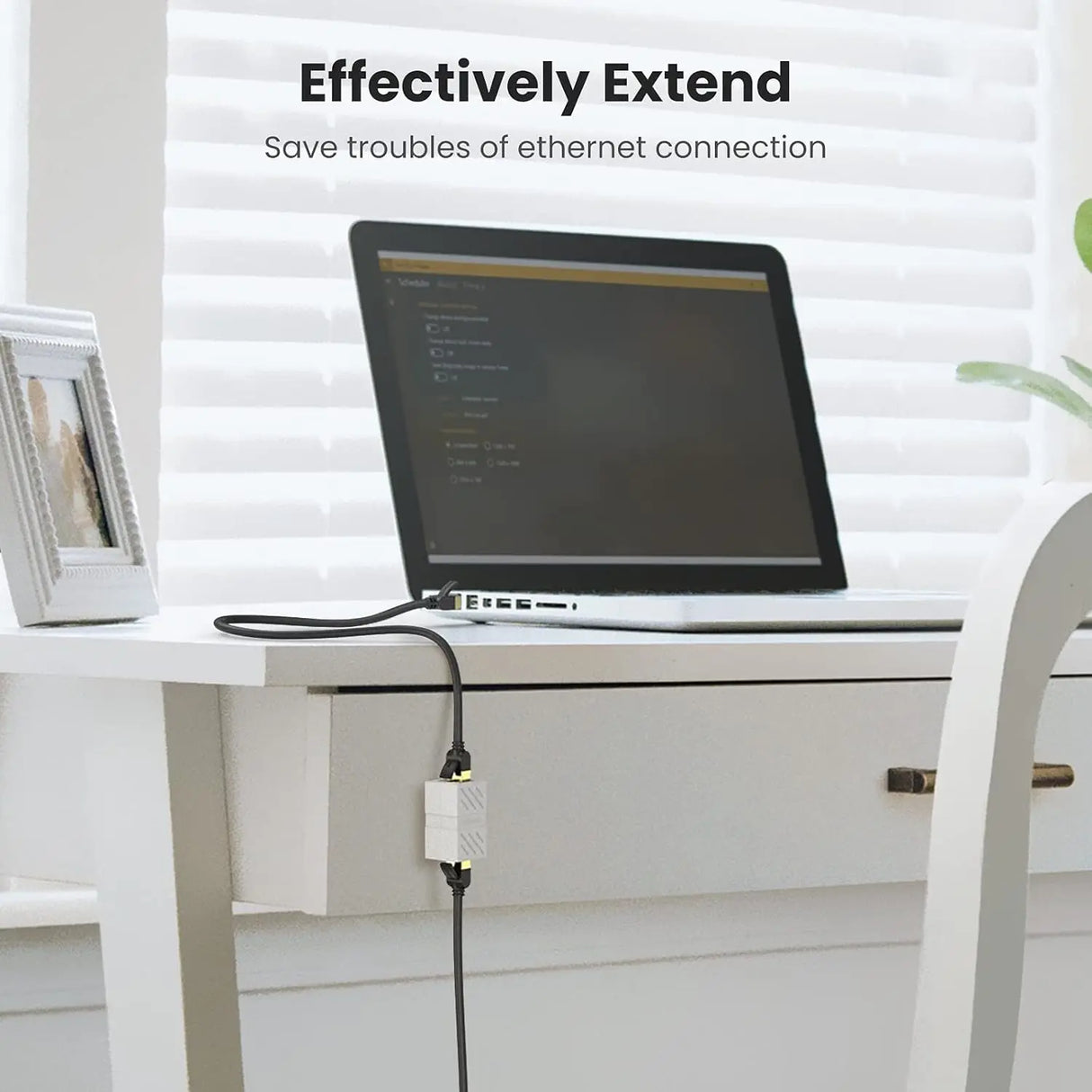 UGREEN RJ45 Ethernet Coupler Female to Female Cat5e Cat6 Cat7 10Gbps Compact Keystone Connector Nickel Plated (20311) Ugreen