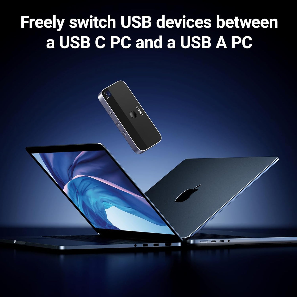 UGREEN USB C Switch 5Gbps 2 PC Share 4 USB Device Computer Keyboard Mouse Webcam Printer 2 USB-C Cable Remote Control (25098) Ugreen India