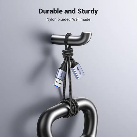 UGREEN 5M USB 3.0 Extension Cable Male to Female Nylon Braided 5Gbps Keyboard Mouse Hub Flash Drive Webcam 25285 Ugreen