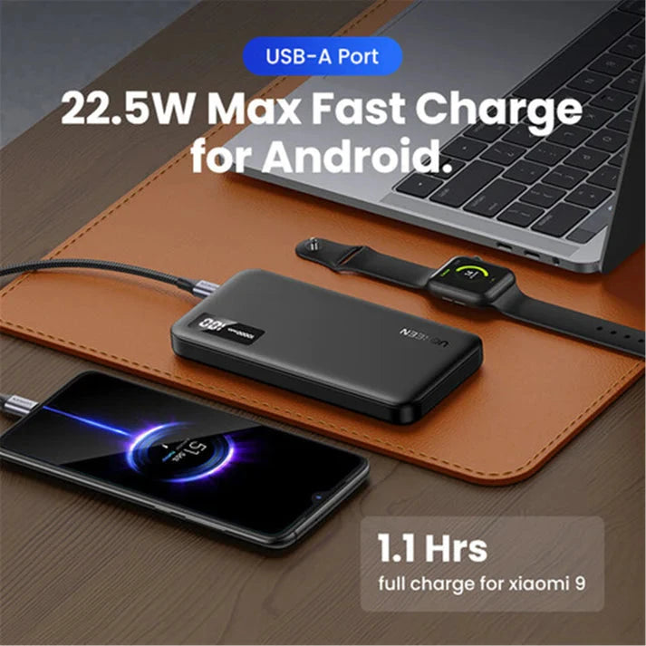 UGREEN 10000mAh Power Bank 20W PD QC 3.0 Two-Way Fast Charging Portable Charger iPhone Samsung Xiaomi OnePlus iPad (25742) Ugreen