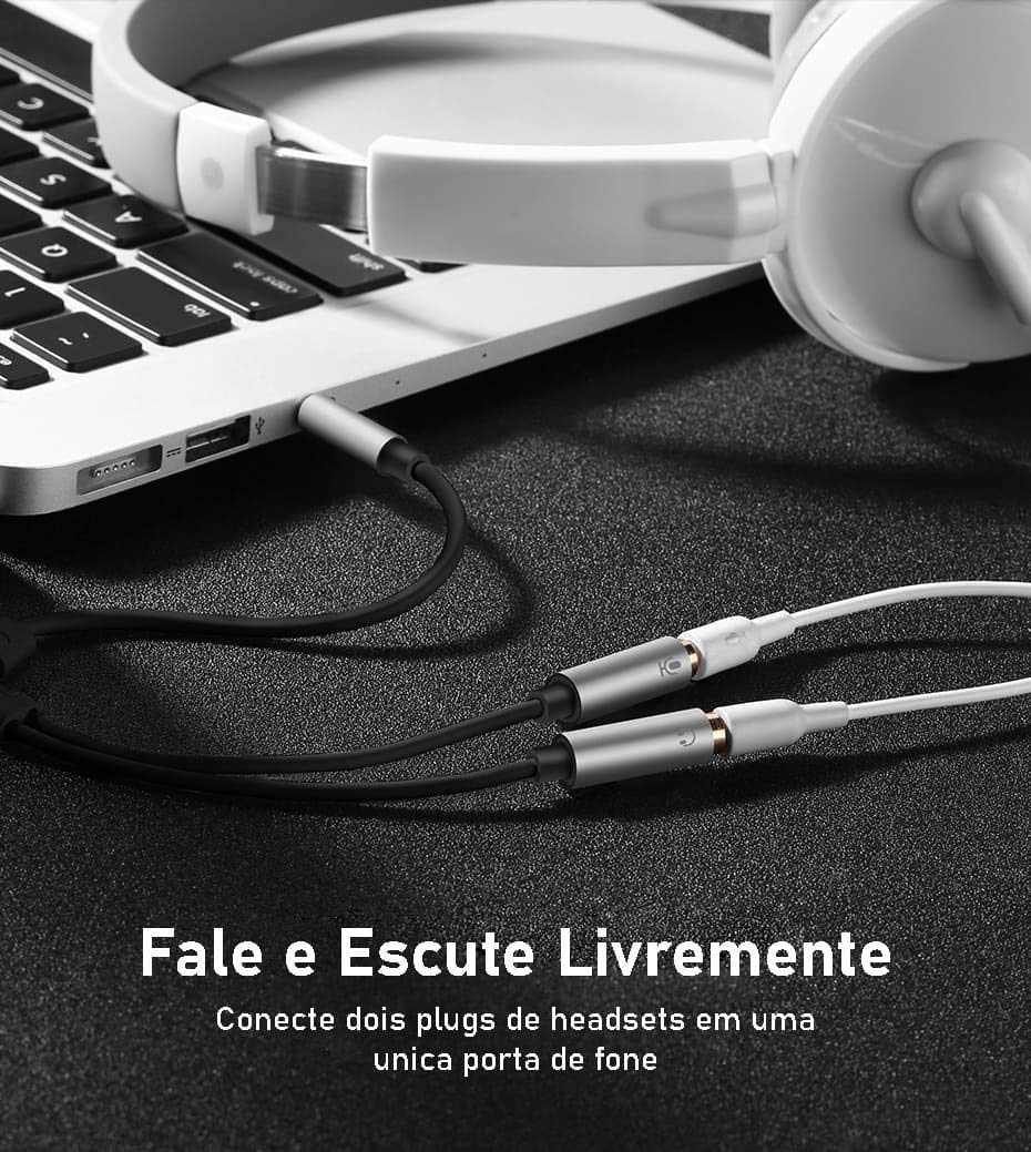 UGREEN 3.5mm Audio Y Splitter Cable Male to 2 Female Earphone Headset Adapter PS4 Xbox Laptop Phone PC Gaming MIC Gray (30619) Ugreen