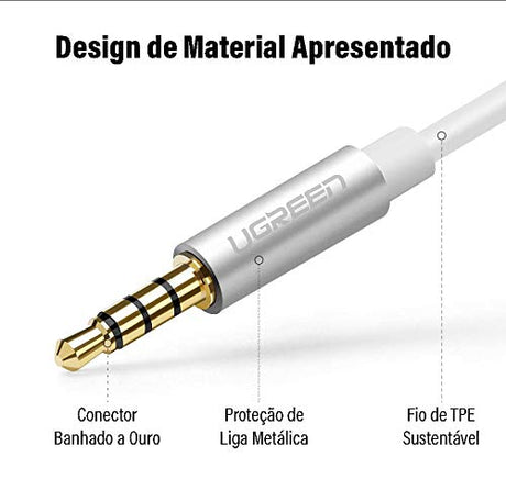 UGREEN 3.5mm Audio Y Splitter Cable Male to 2 Female Earphone Headset Adapter PS4 Xbox Laptop Phone PC Gaming MIC Gray (30619) Ugreen