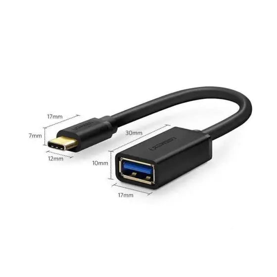 UGREEN USB C Male to USB 3.0 A Female Adapter Type C OTG Cable MacBook Pro Samsung Galaxy S10 S9 Note 9 Google Pixel (30701) Ugreen