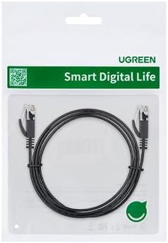 UGREEN 0.5M Cat 6 U/UTP Lan Flat Cable, Black (50172)