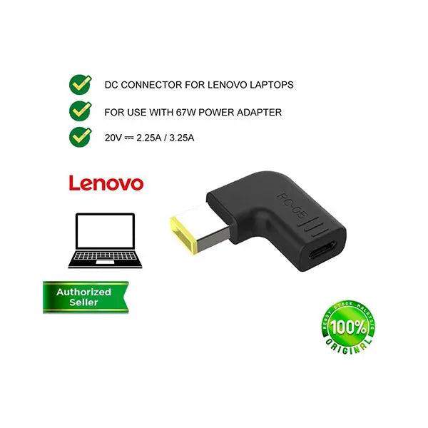 Ugreen X377 Type-C Female to DC Male Black Converter for Lenovo Laptops (35064) Ugreen