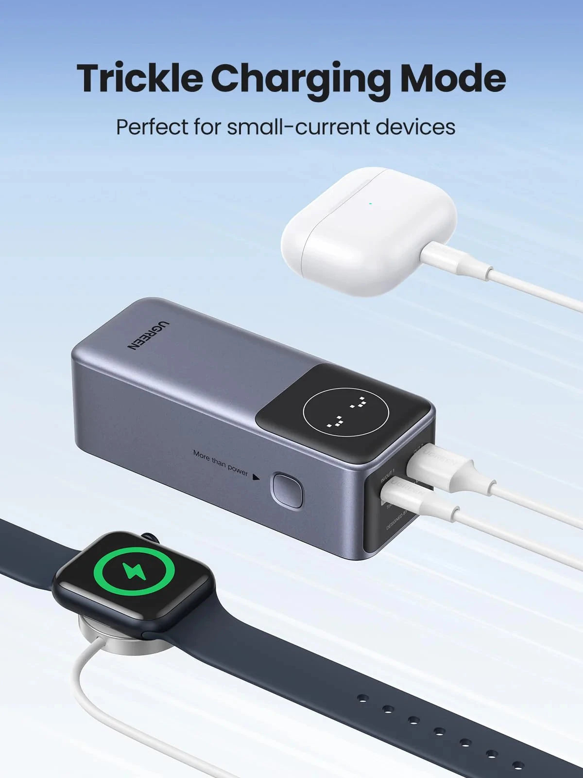 UGREEN Nexode Power Bank 12000mAh 100W PD PPS Fast Charging 1 USB-C 1 USB-A Smart Display MacBook iPad iPhone 16 (35526B) Ugreen