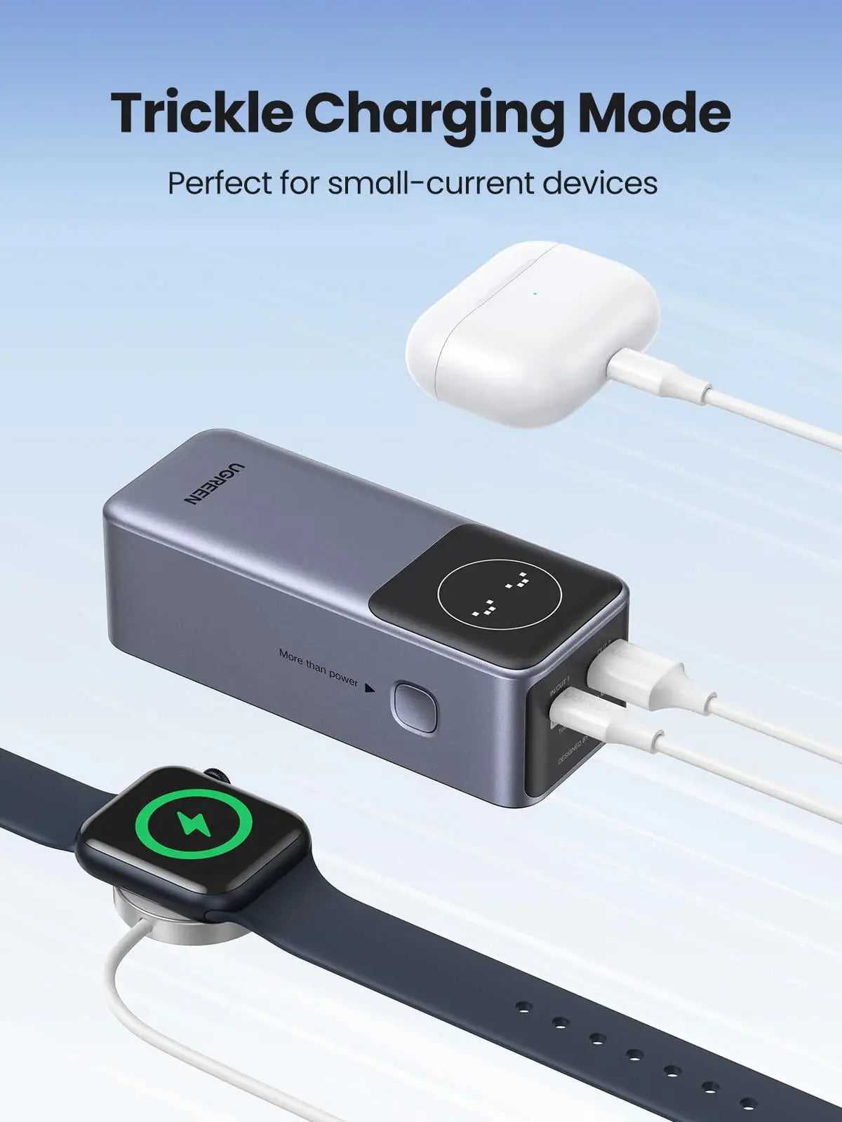 UGREEN Nexode Power Bank 12000mAh 100W PD PPS Fast Charging 1 USB-C 1 USB-A Smart Display MacBook iPad iPhone 16 (35526B) Ugreen