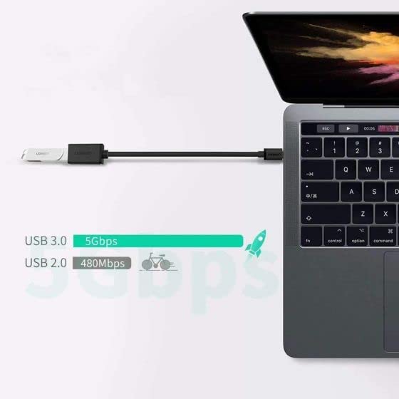 UGREEN USB C Male to USB 3.0 A Female Adapter Type C OTG Cable MacBook Pro Samsung Galaxy S10 S9 Note 9 Google Pixel (30701) Ugreen
