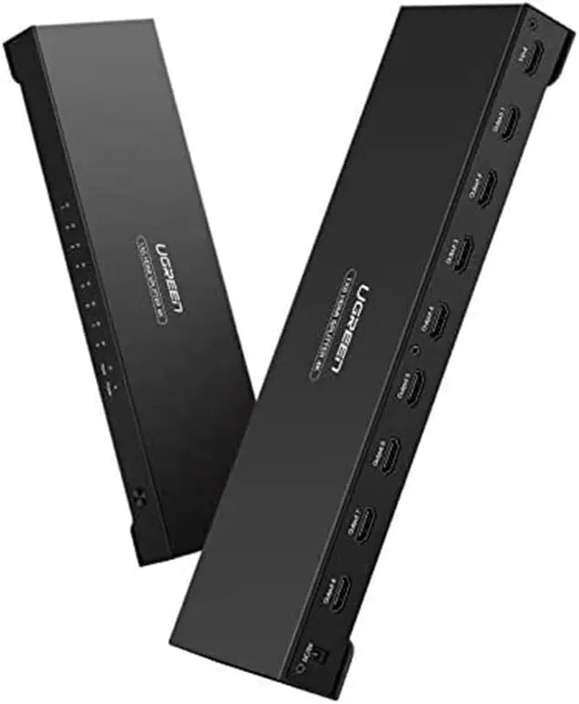 UGREEN 1x8 HDMI Splitter 1 In 8 Out HDMI Amplifier Splitter Full HD 1080P UHD 3D TV Monitor Projector Multi Display 40203EU Ugreen