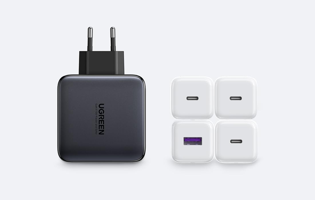 UGREEN Nexode 100W USB-C Charger 4-Port GaN II 3 USB-C 1 USB-A MacBook Pro iPhone 15 iPad Galaxy Steam Deck 15254 Ugreen