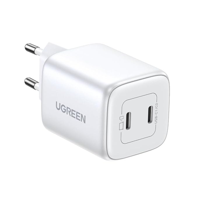 Ugreen Nexode 45W Dual USB-C PD GaN Charger, White (15327)