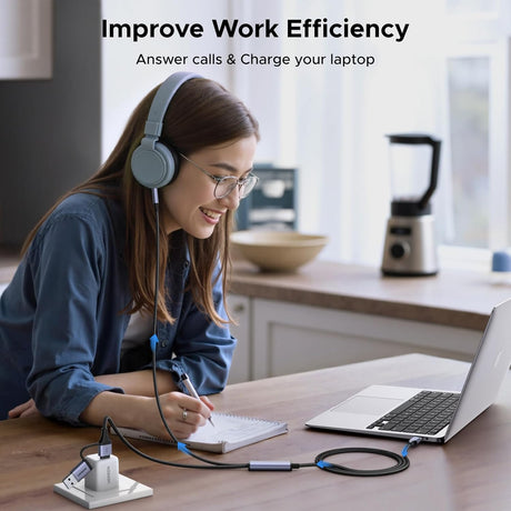 UGREEN USB C to 3.5mm Audio Cable Charger 2 in 1 Hi-Res Type-C AUX Headphone Adapter Car Stereo Music Cable (45009) Ugreen India