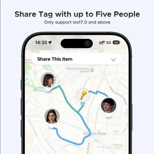 UGREEN FineTrack Smart Finder Apple Find My Compatible 2-Year Battery Bluetooth Tracker Key Luggage Passport Alarm Tag (45297)