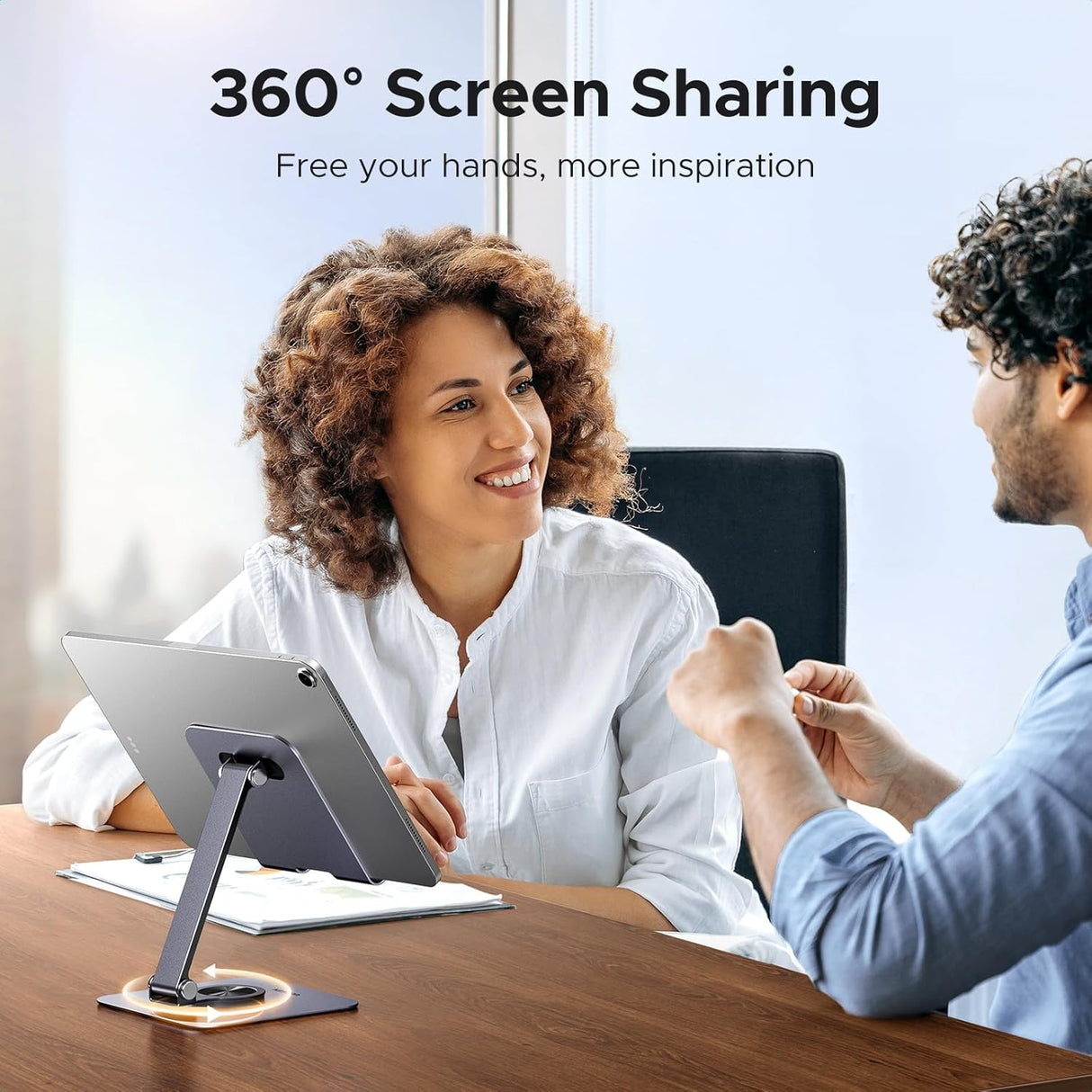 UGREEN Tablet Stand Holder Desk 360° Rotating Aluminum Adjustable Multi-Angle Home Office iPad Pro Air Mini 13 12.9 11 (45860) Ugreen