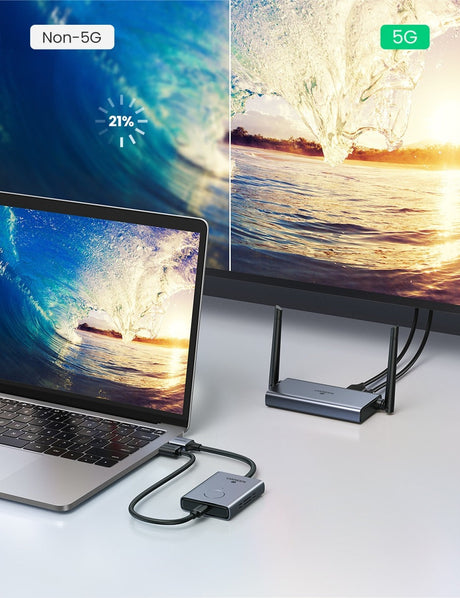 UGREEN 50M Wireless HDMI VGA Extender Transmitter Receiver 1080P 60Hz 5GHz Long Range Display Adapter Kit 50633A Ugreen