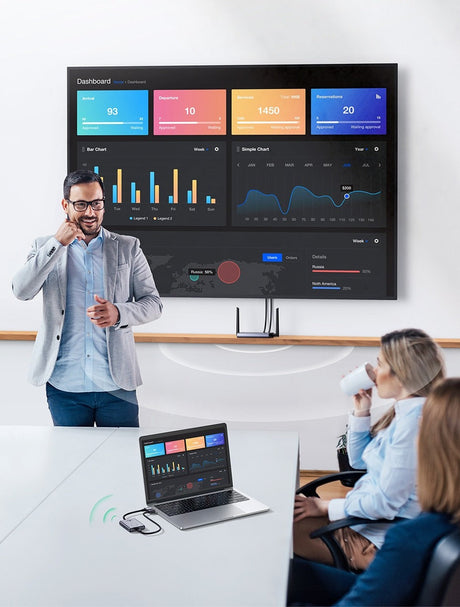 UGREEN 50M Wireless HDMI VGA Extender Transmitter Receiver 1080P 60Hz 5GHz Long Range Display Adapter Kit 50633A Ugreen