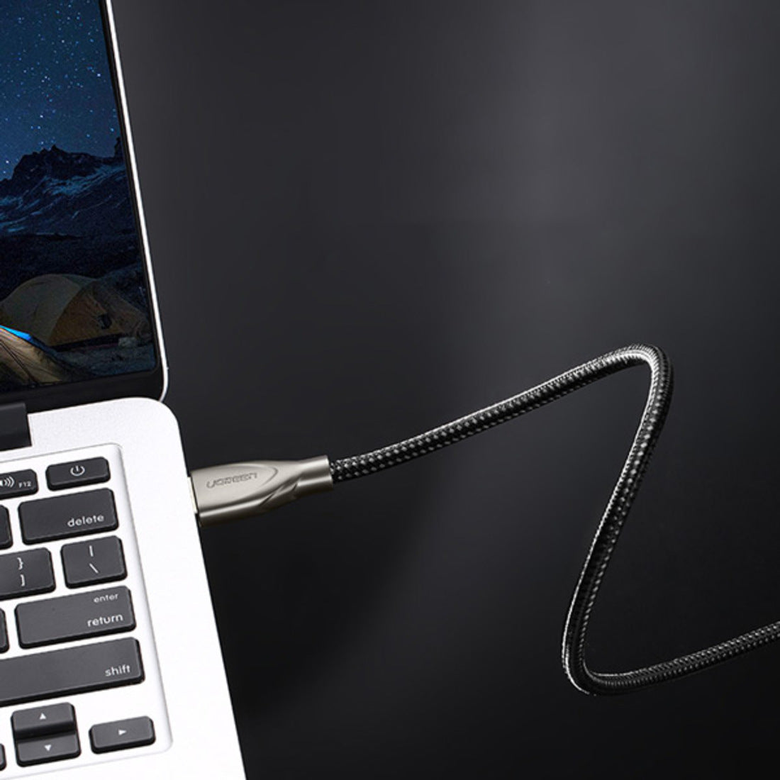 UGREEN 5M HDMI 2.0 Cable 4K@60Hz HDR Ethernet ARC High Speed Braided Cord Carbon Fiber Connectors PS5 Xbox TV Monitor Projector(50110) Ugreen