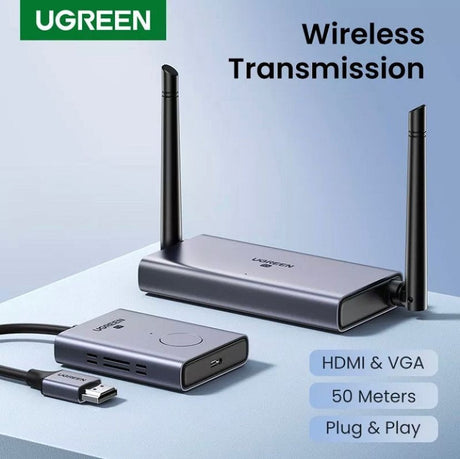 UGREEN 50M Wireless HDMI VGA Extender Transmitter Receiver 1080P 60Hz 5GHz Long Range Display Adapter Kit 50633A Ugreen