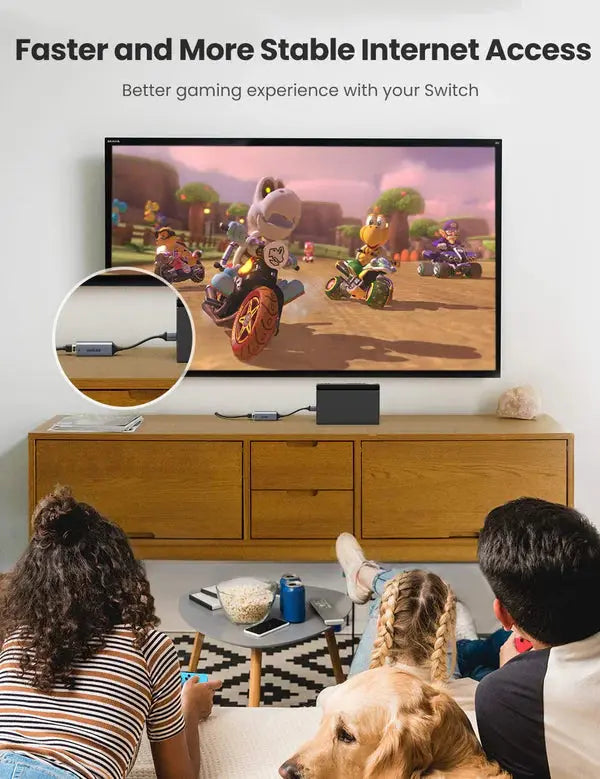 UGREEN USB Ethernet Adapter Aluminum USB 3.0 Gigabit RJ45 LAN 1000Mbps Nintendo Switch MacBook iMac XPS Surface Grey (50922) Ugreen