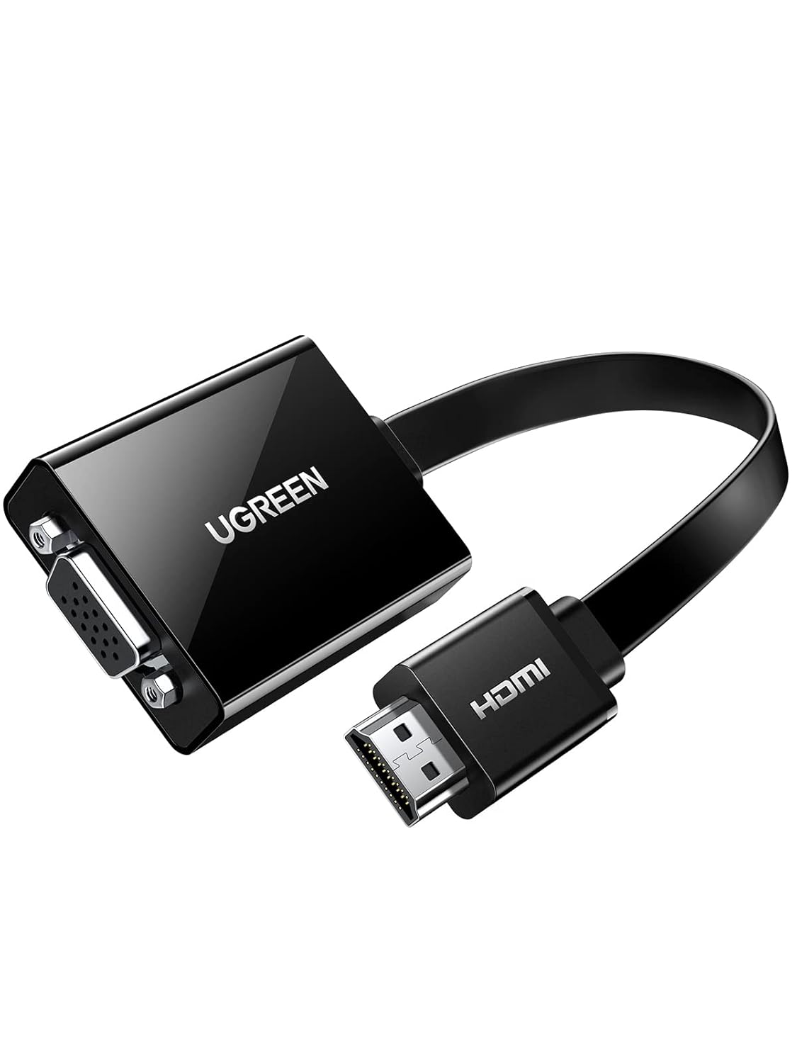 UGREEN Active HDMI to VGA Adapter Audio HDMI Male VGA Female Converter 3.5mm Audio Jack Laptop PC Monitor Projector (40248) Ugreen