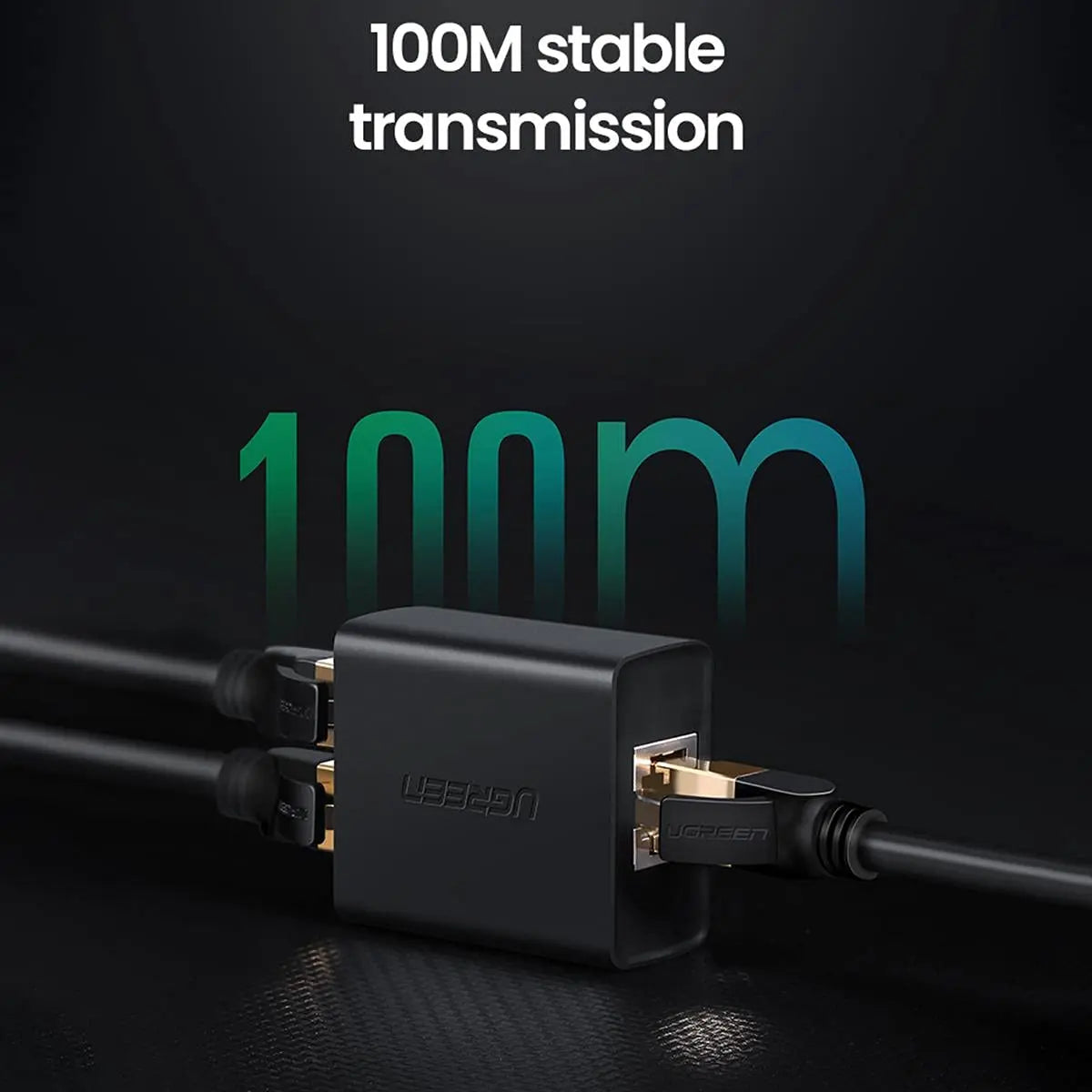 UGREEN RJ45 Splitter 1 to 2 Ethernet Adapter ABS Case Pack of 2 LAN Network Cable Extender Cat5 Cat6 PC Laptop Router Switch 50923 Ugreen