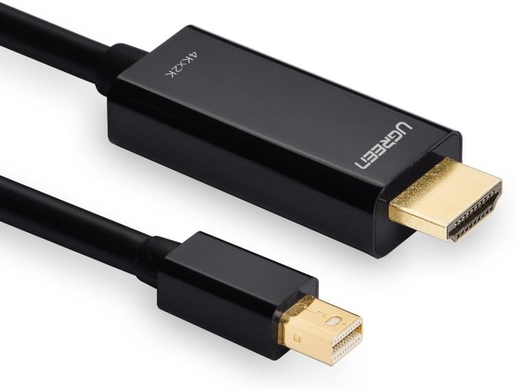 UGREEN Mini DisplayPort to HDMI Cable 1.5M Thunderbolt 2 4K 30Hz mDP HDMI Male MacBook Air Pro iMac Surface Monitor (20848) Ugreen