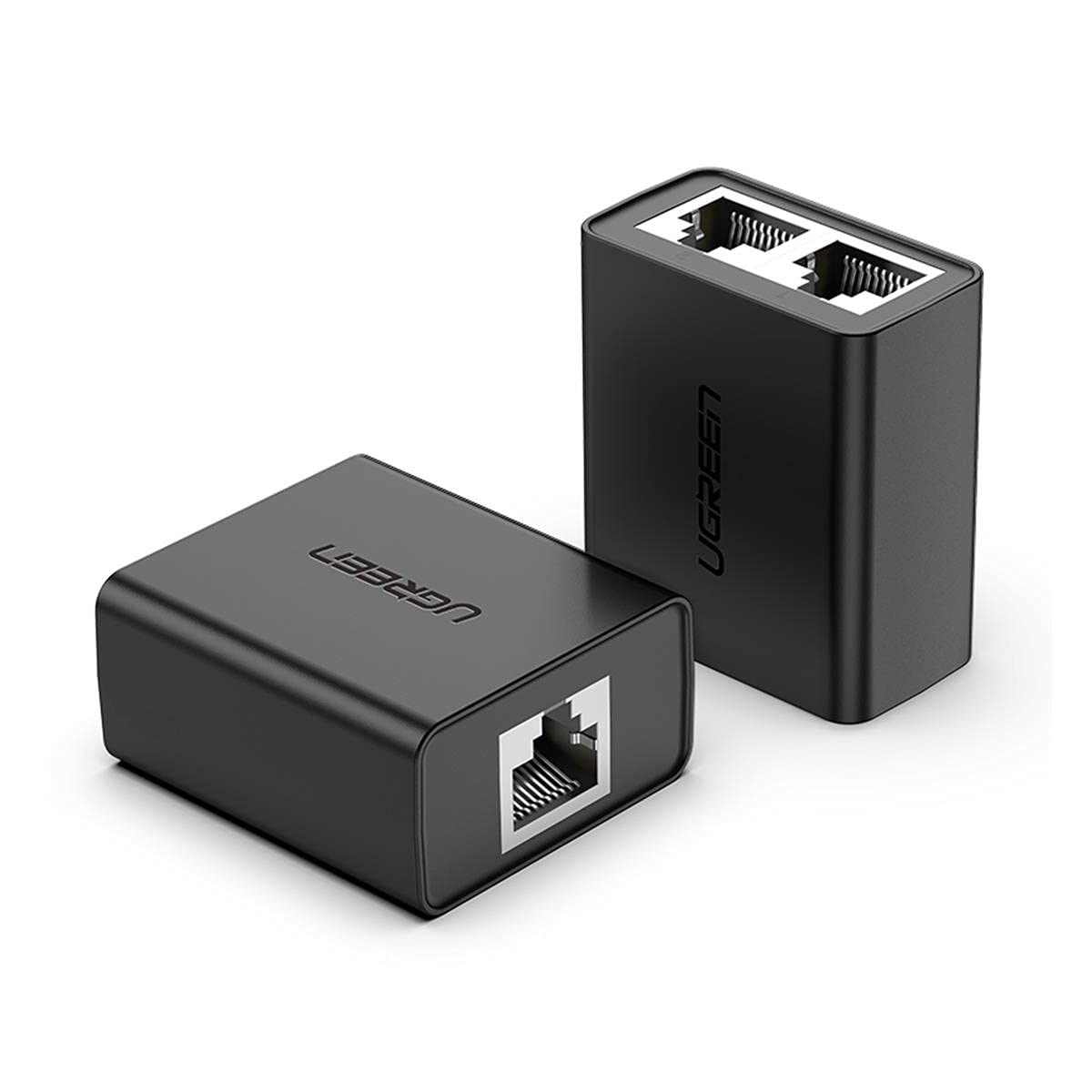 UGREEN RJ45 Splitter 1 to 2 Ethernet Adapter ABS Case Pack of 2 LAN Network Cable Extender Cat5 Cat6 PC Laptop Router Switch 50923 Ugreen