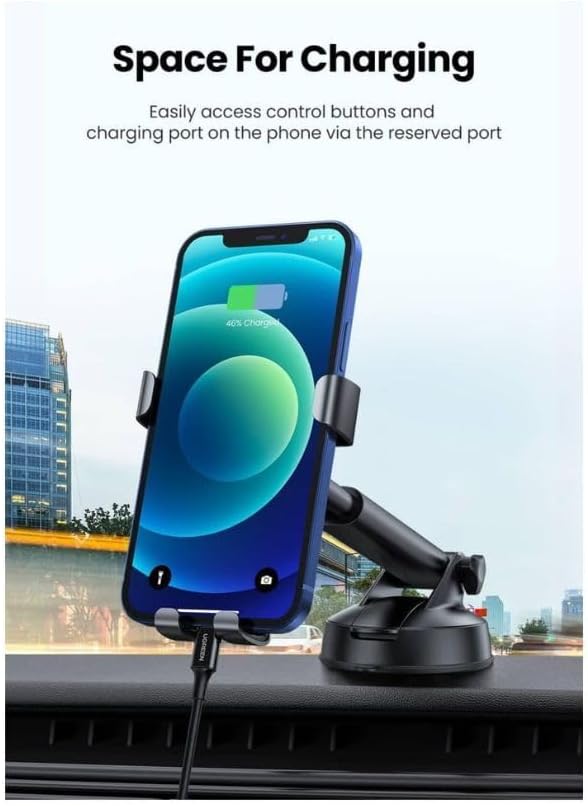 Ugreen Gravity Mobile Phone Holder with Suction Cup, Black (60990B)