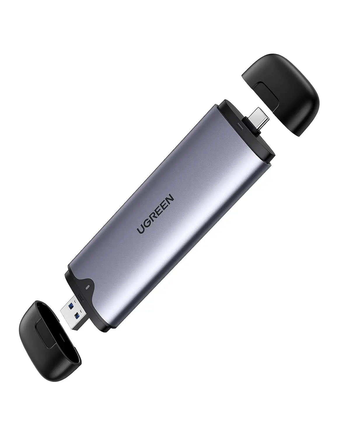 UGREEN M.2 NVMe SSD Enclosure 2-in-1 USB-C USB-A 10Gbps USB 3.1 Gen 2 Tool-Free M B&M Key 2242 2280 External Case (70532) Ugreen