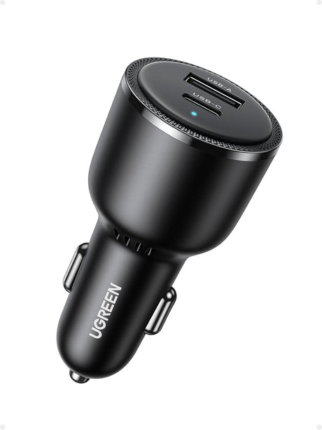 UGREEN 63W USB-C Car Charger PPS 45W Super Fast Charging 2.0 QC 18W Galaxy S24/S23/S22 iPhone 14/13 MacBook (90645) Ugreen