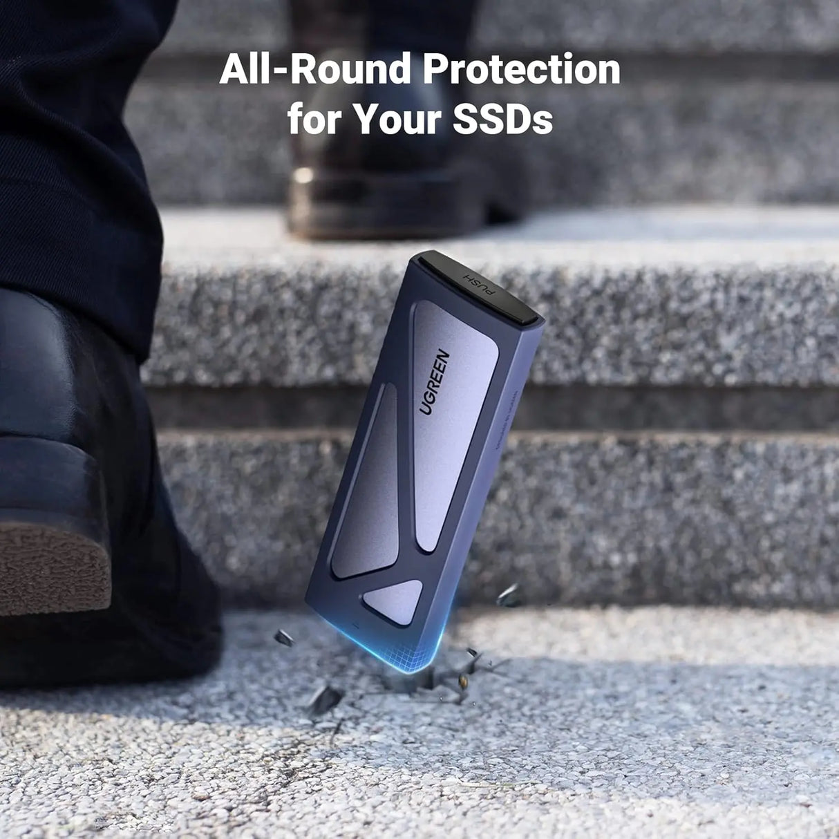 UGREEN M.2 NVMe SSD Enclosure 20Gbps USB C 3.2 Gen 2 External Hard Drive Case M Key B Key Compatible Storage (55150) Ugreen