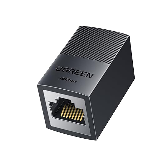 UGREEN RJ45 কাপলার, 10Gbps, শিল্ডেড ইন্টারনেট জয়েনার, Cat7, Cat6, Cat5e, Cat5 এর জন্য মহিলা থেকে মহিলা সংযোগকারী (1 প্যাক) (55359)