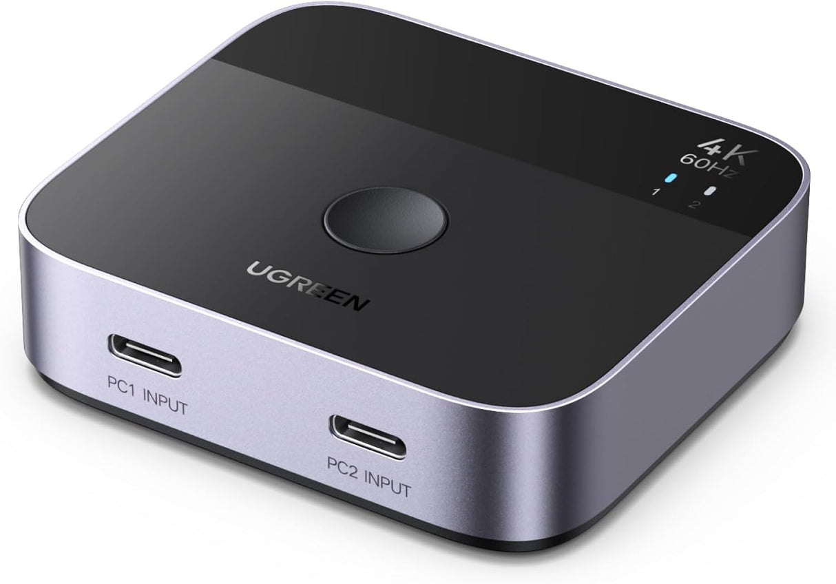 UGREEN 2 USB C to 1 HDMI Switch 4K 60Hz Aluminum Switcher 2 Computer HDR HDCP2.2 Laptop MacBook Air Pro iMac Desktop (55451) Ugreen India