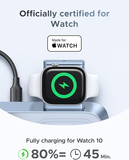 Ugreen 25W MagFlow 3-in-1 Magnetic Wireless Charger iPhone 12 and Later, AirPods 2 and Later, Apple Watch(55676)