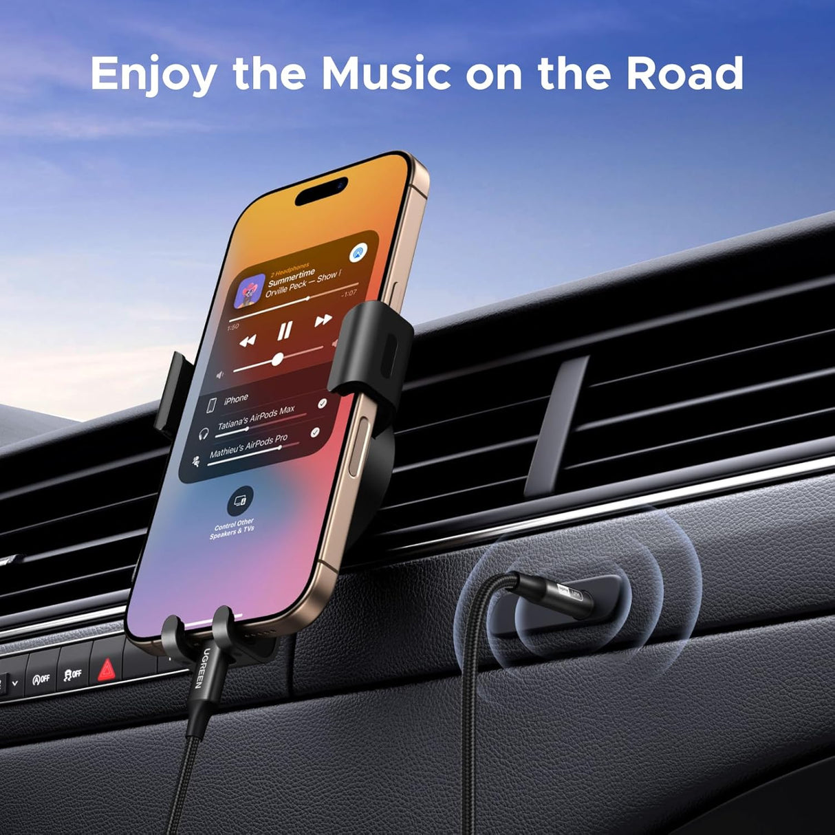 UGREEN USB-C to 3.5mm Audio Cable Hi-Res DAC Headphone Adapter iPhone 16/15 Android Type-C AUX Cord Music Cable (55734) Ugreen