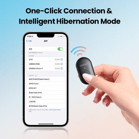 UGREEN Bluetooth Selfie Remote Controller Wireless Camera Shutter Release iPhone Android iPad Camera Apps Easy Pairing Long Range 90543 Ugreen