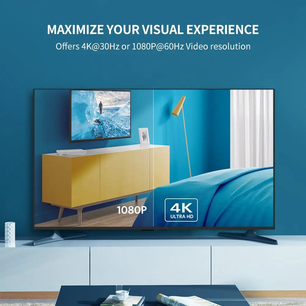 UGREEN HDMI USB to DisplayPort Adapter HDMI Male USB to DP Female Converter 4K 30Hz 1080P 60Hz 0.5M Monitor Projector (40238) Ugreen