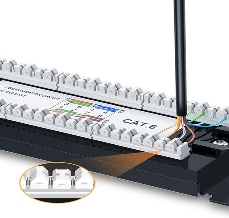 UGREEN Cat6 Patch Panel 24-Port 1U Rack Mount UTP Ethernet Network Panel RJ45 LAN Cable Data Center Server Office (70423) - Ugreen India