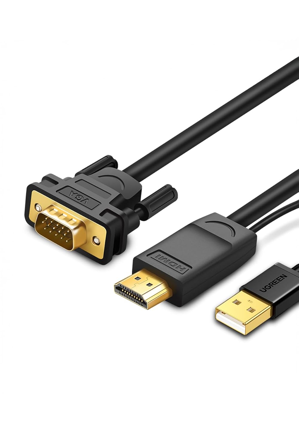 UGREEN HDMI to VGA Cable 1.5M Male to Male 1080P Full HD Video Converter Adapter Laptop PC Desktop Monitor Projector (30449)