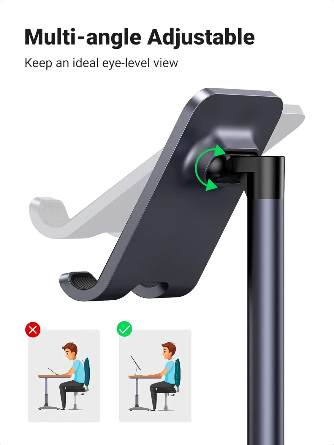 UGREEN Adjustable Phone Stand Multi-Angle Desk Stand 4-7.9 Inch iPhone 15 Pro 14 13 12 Samsung Galaxy S23 Cell Phone 60324 Ugreen